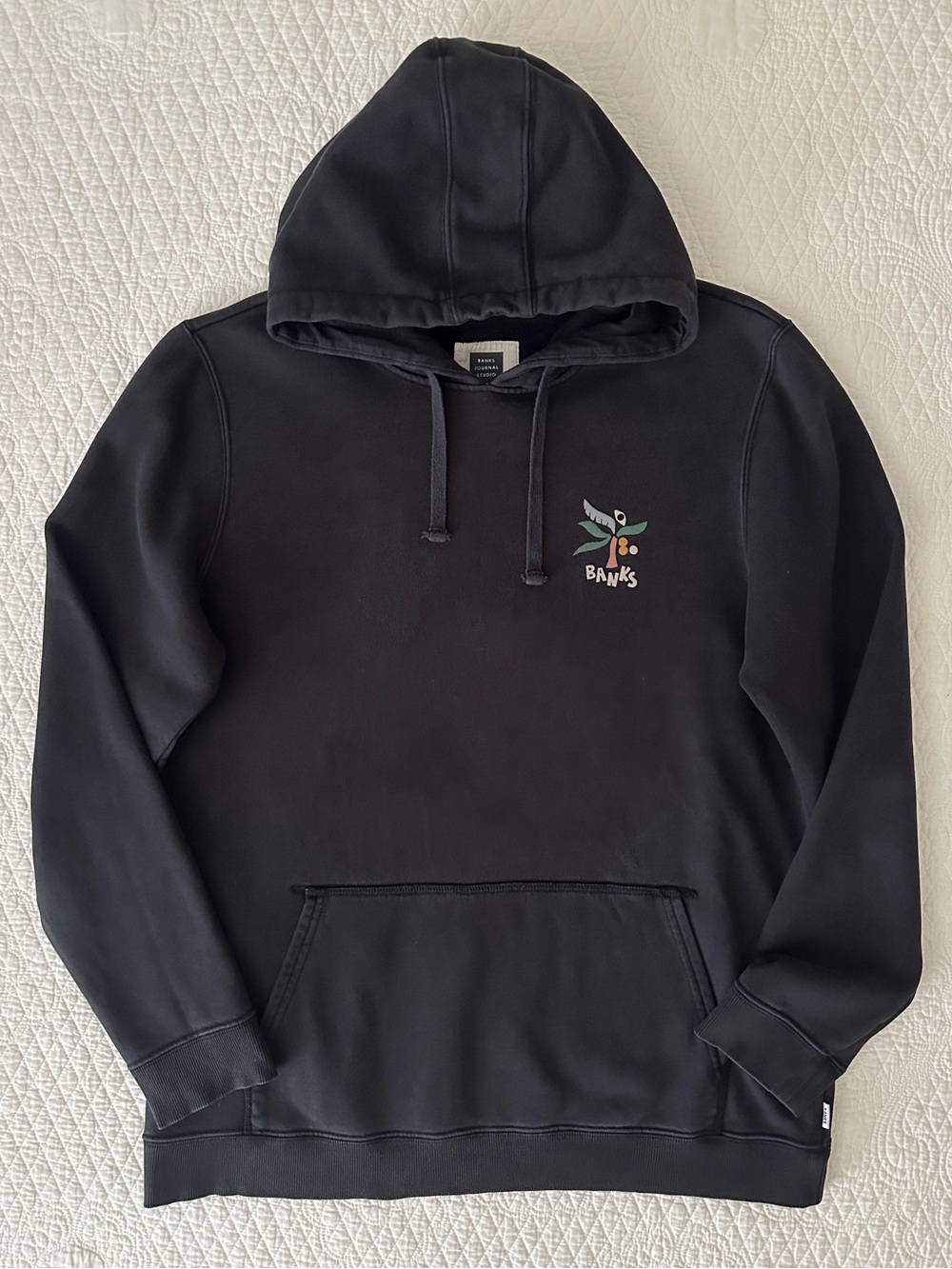 Banks Journal Nadia Hernandez Black Hoodie Sweatshirt Palm Art Print XL